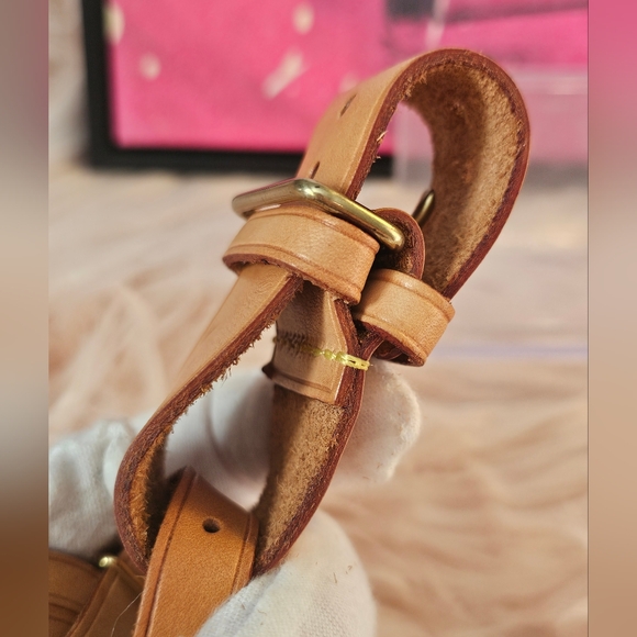 Louis Vuitton Set Vachetta Vintage Luggage Tag & Handle Strap X 2✨ - Picture 9 of 16